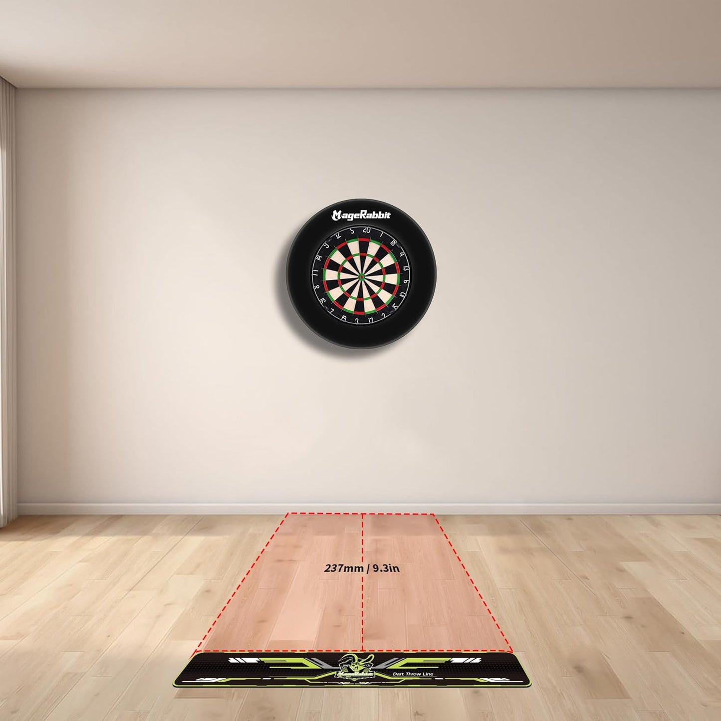 Dart Board Throw Line Floor Marker PVC Toe Line Sticker, for Soft and Steel Tip Dart Games, Non-Slip, Dart Throw Line Accessories,Dartboard Floor Marker,Dart Line